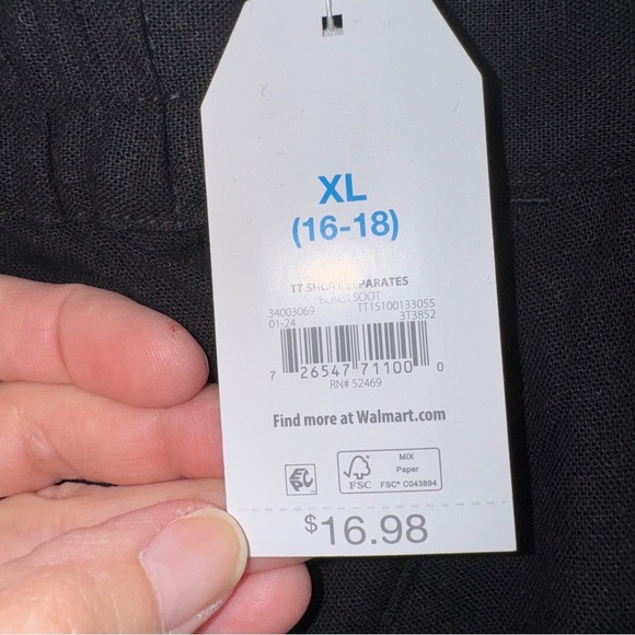 Time and Tru woman’s linen blend trouser short bundle size XL - Picture 6 of 15